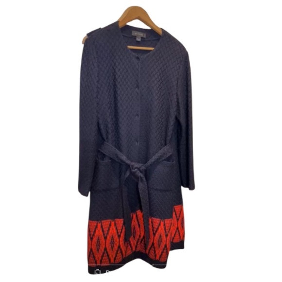 St. John 2 Pc Blue Knitted Wool Blend Dress w/Matching Long Jacket Sz 16 - Picture 17 of 17